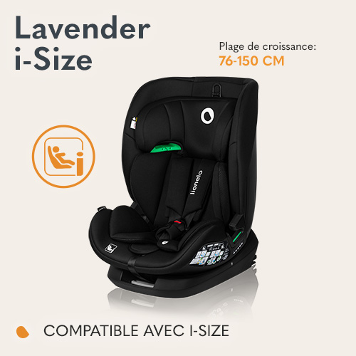 Lionelo Lavender i-Size Black Carbon — Siège-auto bébé